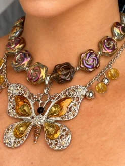 Butterfly Tassel Necklace