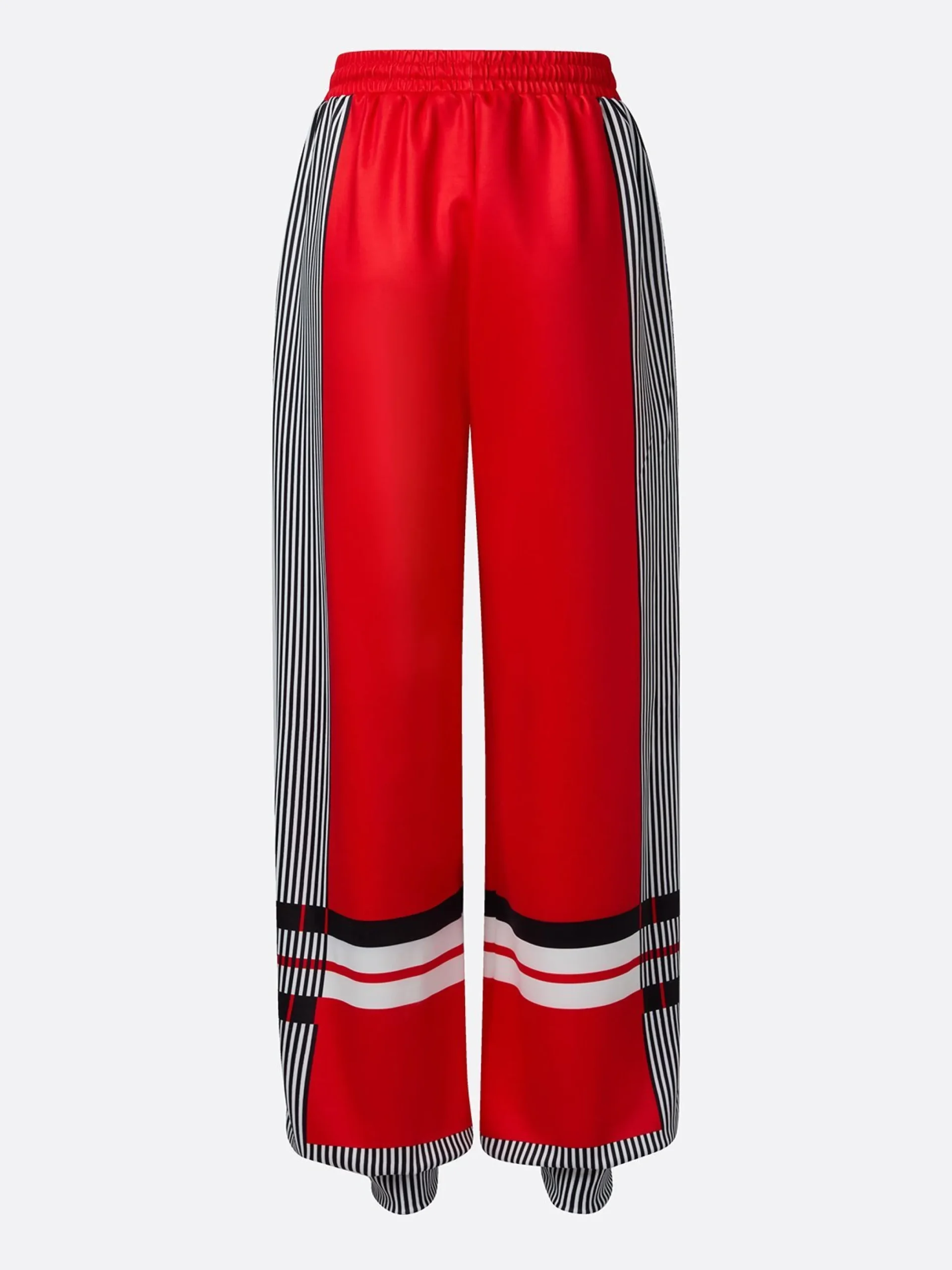Casual Colorblock Ankle Cuffed Pants