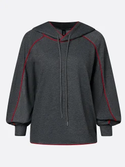Casual Color Block Binding Hoodie