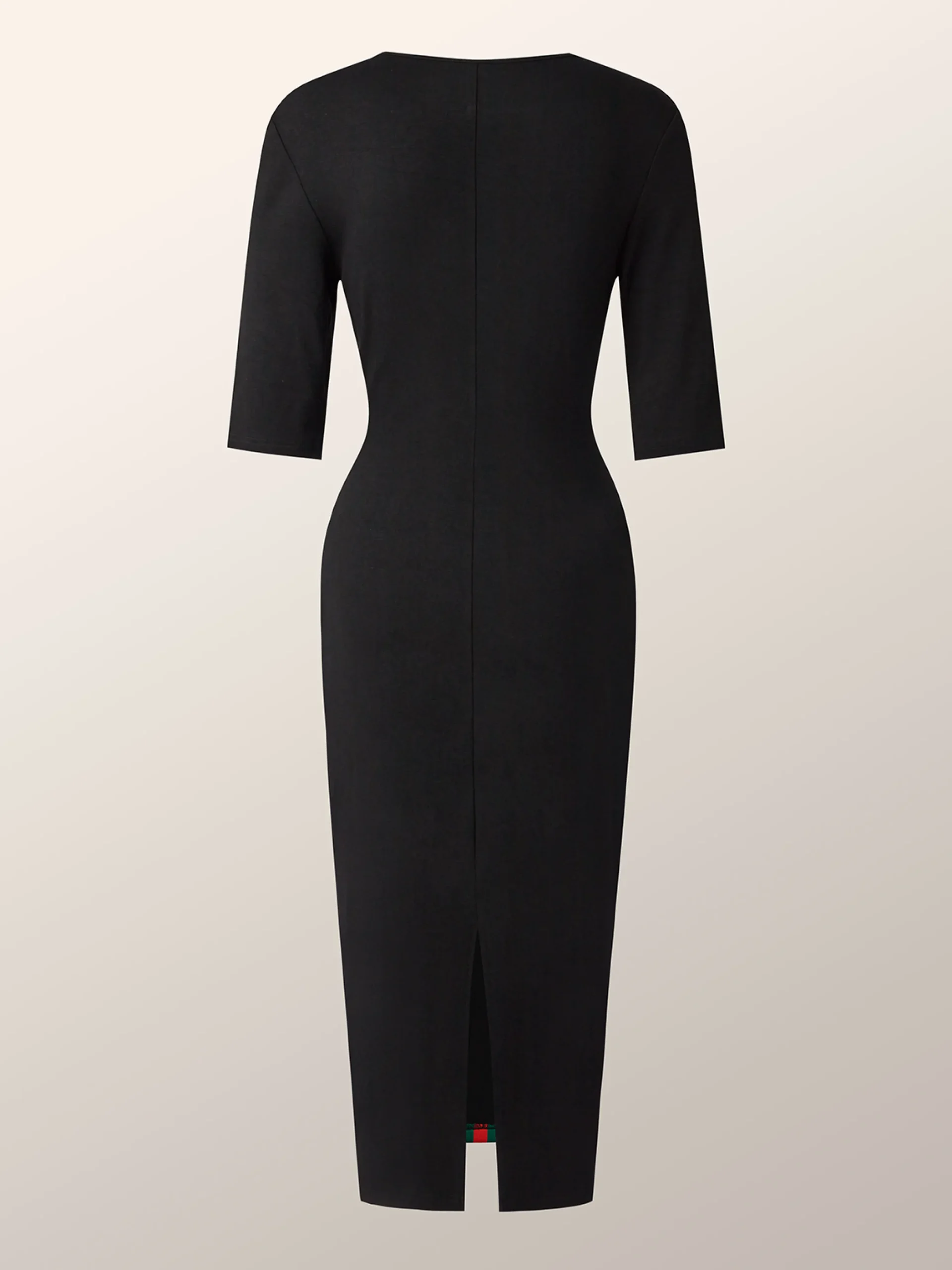 Casual Color Block Classic Tight Crew Neck Bodycon Dress