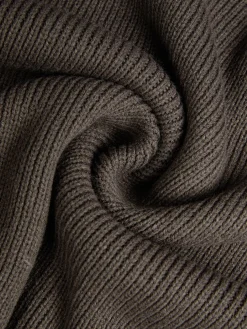 Casual Color Block Turtleneck Sweater with Sheer Ruffle Cuffs