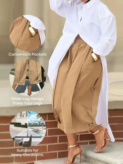Casual Cotton Loose Split Long Shirt