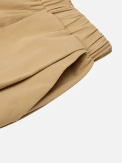 Casual Cotton Wide-Leg Cropped Pants