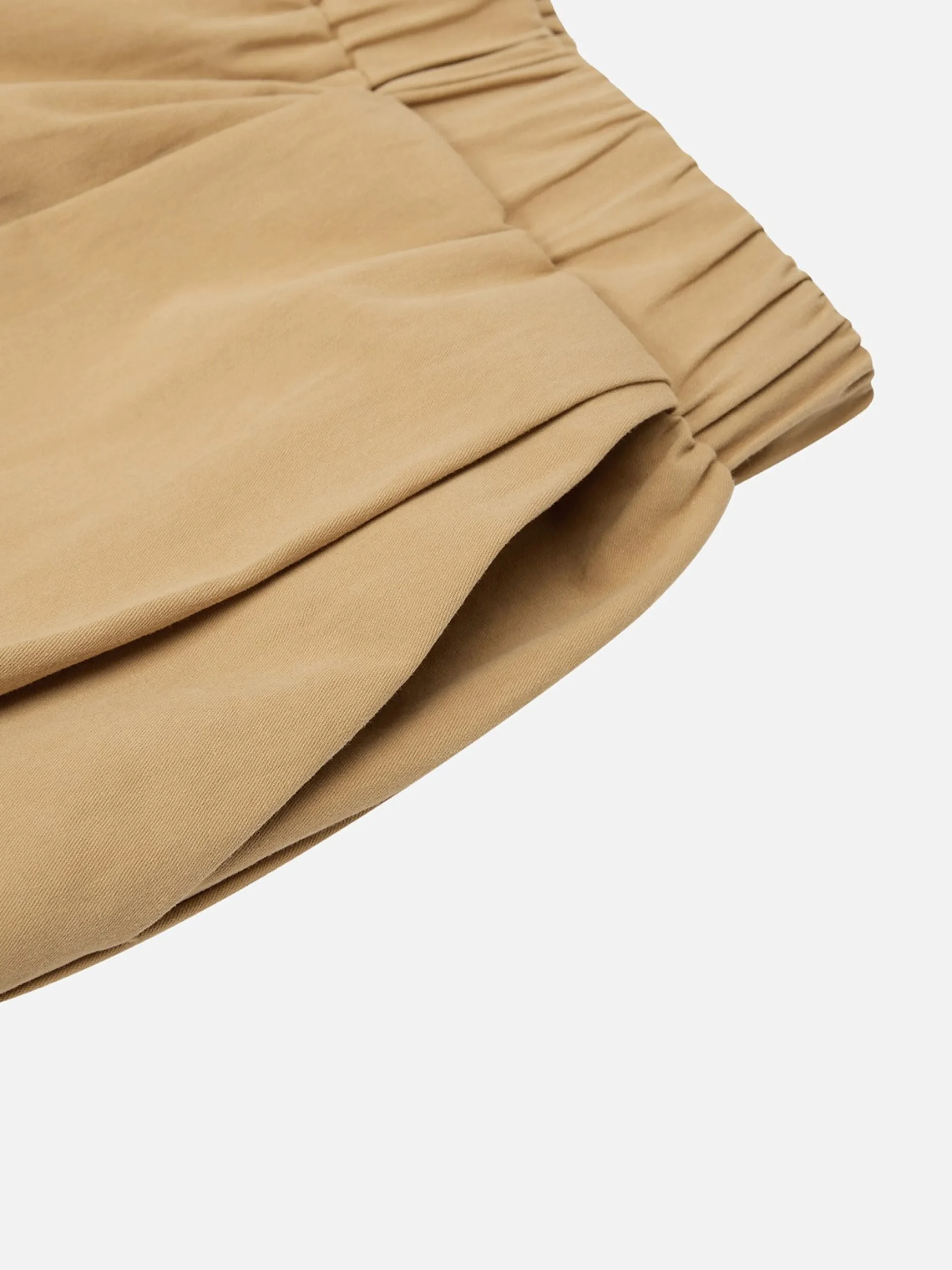 Casual Cotton Wide-Leg Cropped Pants