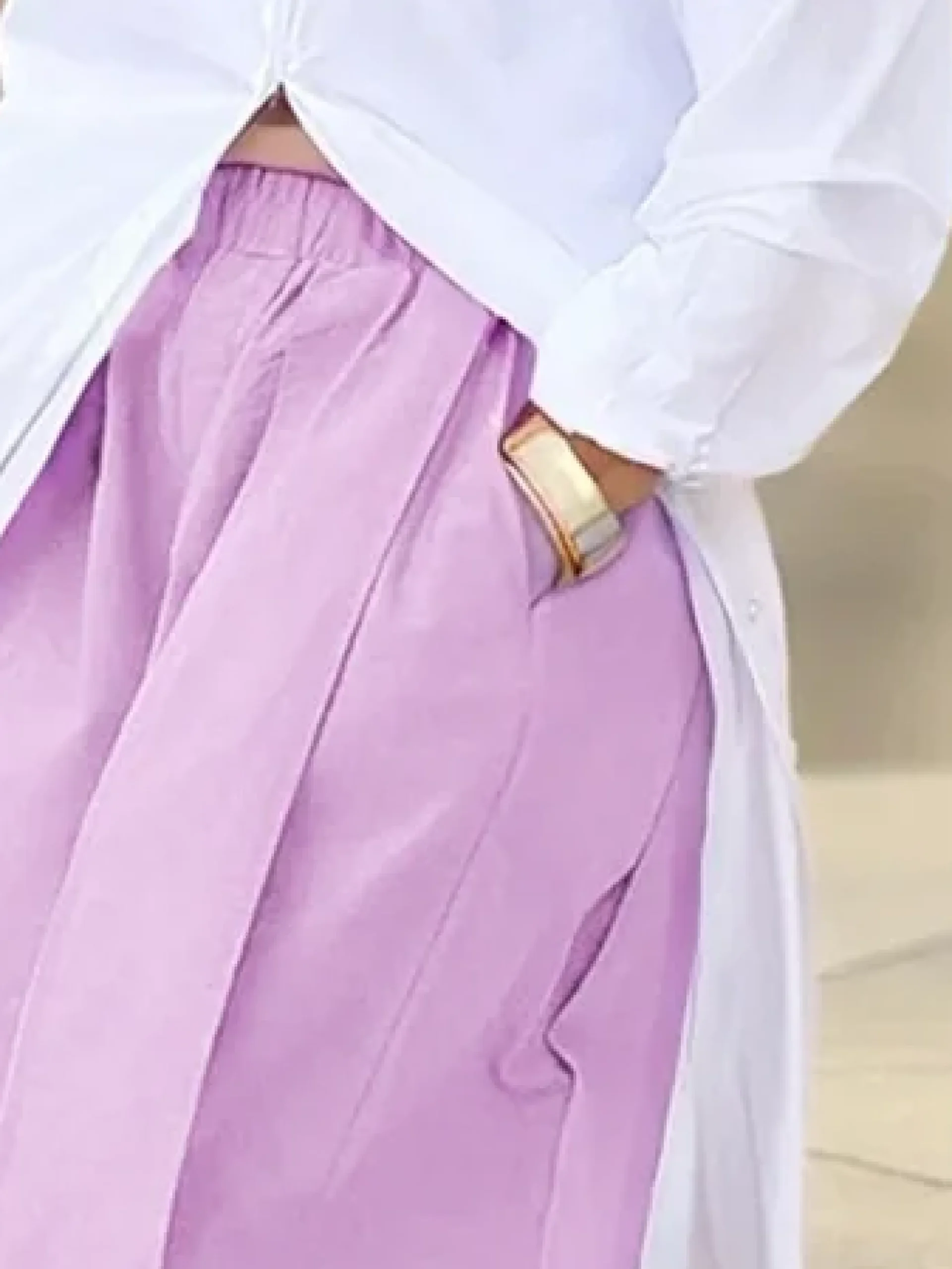 Casual Cotton Wide-Leg Cropped Pants