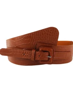 Casual Crocodile Embossed Irregular Girdle Belt
