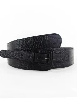 Casual Crocodile Embossed Irregular Girdle Belt