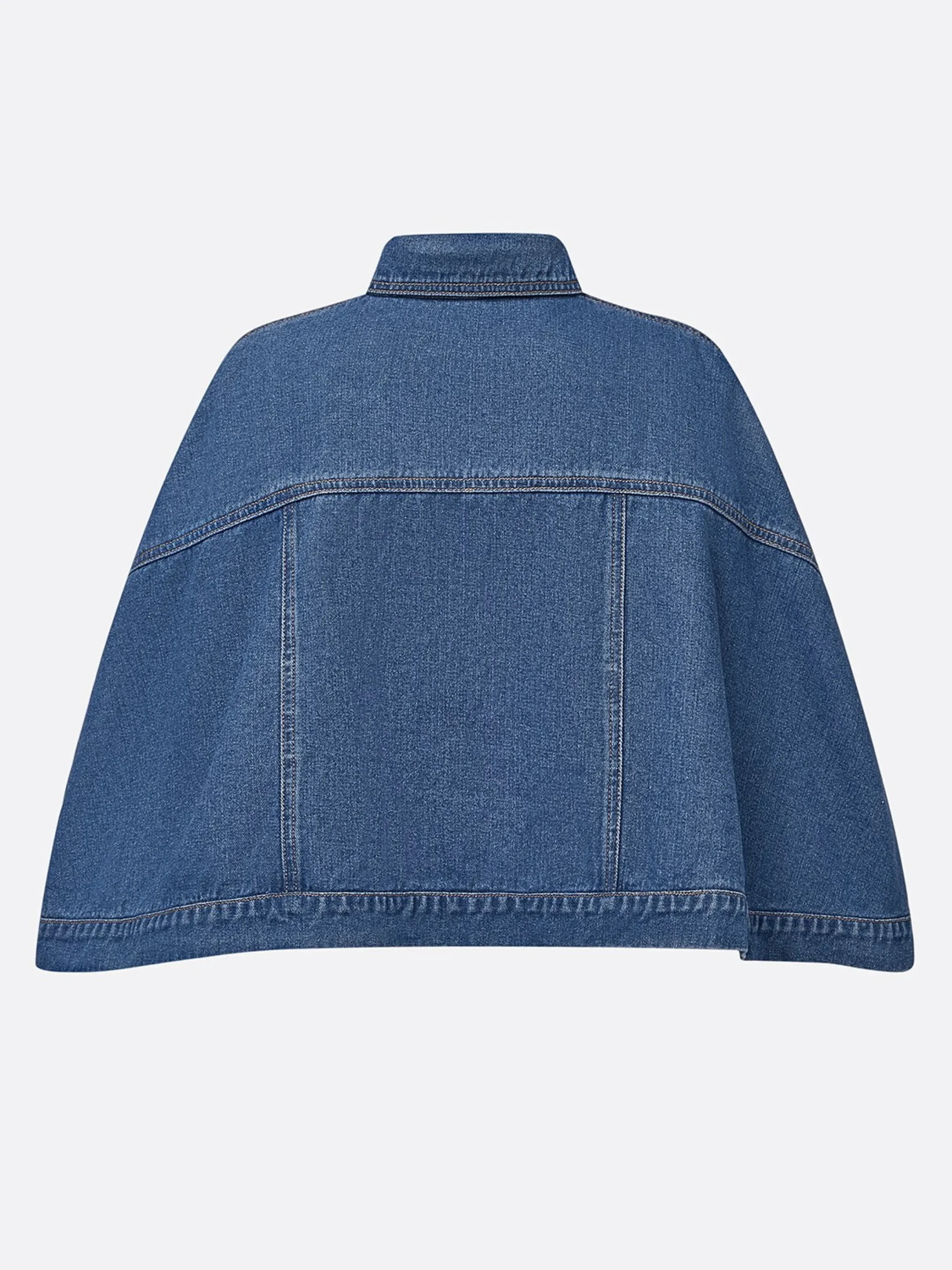 Casual Distressing Cloak Denim Coat