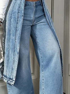 Casual Distressing Plain Jeans