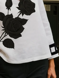 Casual Floral Printing Shawl Collar Blouse
