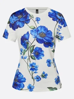 Casual Floral Slim Fit Short Sleeve Tee
