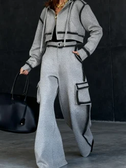 Casual Gradient Pattern Hooded Jacket