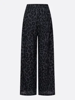 Casual Leopard Printing Wide Leg Pants