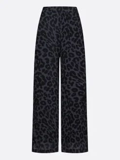 Casual Leopard Printing Wide Leg Pants