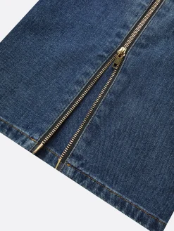 Casual Long Straight Pants H-Line Zipper Regular Fit Daily