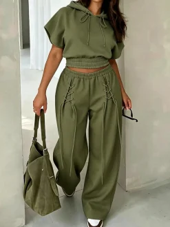 Casual Plain Hooded Hoodie