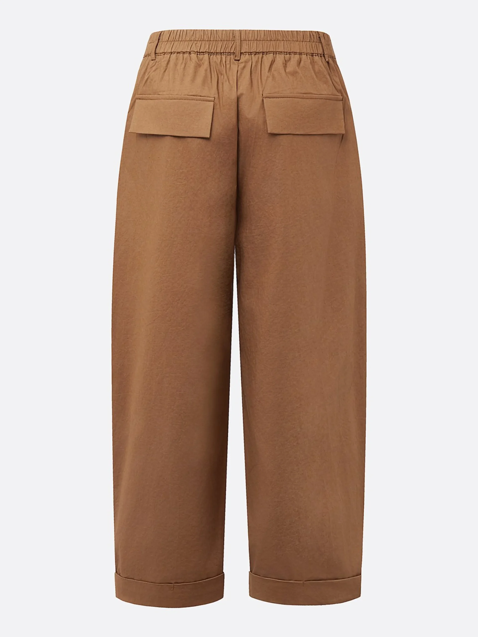 Casual Plain Pockets Turnip Pants No Belt