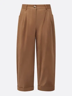 Casual Plain Pockets Turnip Pants No Belt