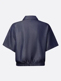Casual Plain Shirt Collar Soft Tencel Denim Shirt