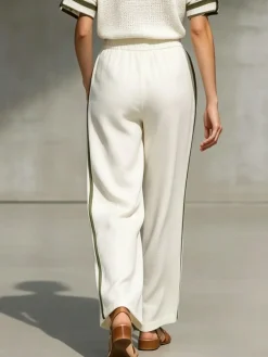 Casual Plain Split Joint Straight Pants