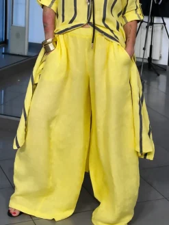 Casual Plain Straight Pants
