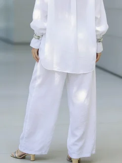 Casual Plain Straight Pants
