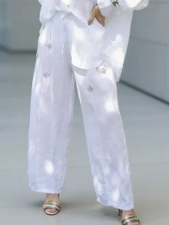 Casual Plain Straight Pants
