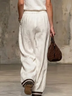 Casual Plain Straight Pants Pant