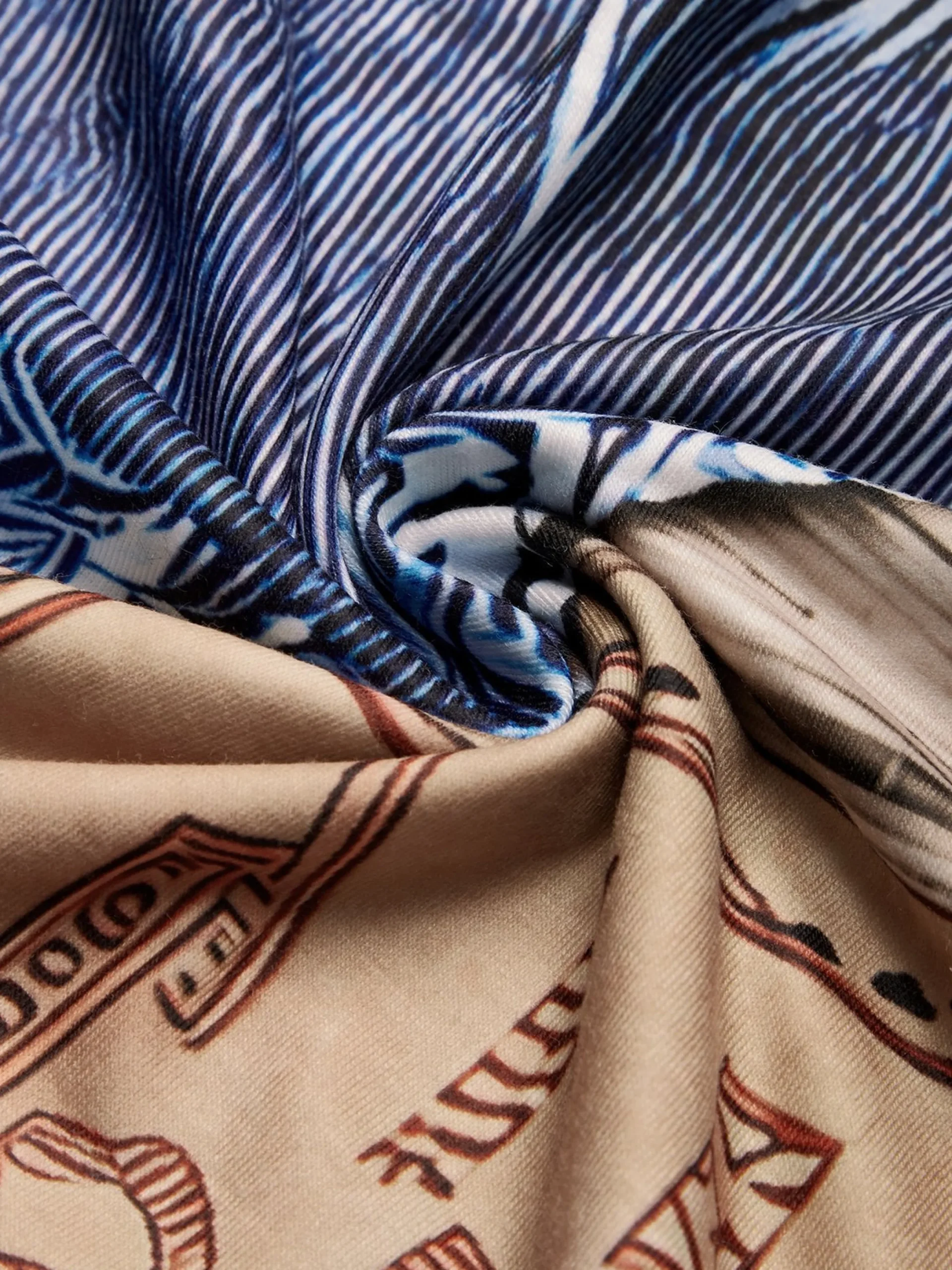 Casual Random Print Off Asymmetrical printing Maxi Dress