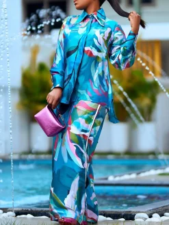 Casual Random Print Printing Shirt Collar Shirt