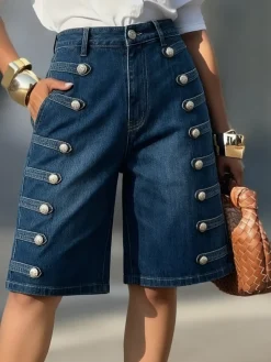 Casual Regular Fit Denim Shorts