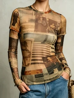 Casual Scenery Crew Neck T-shirt