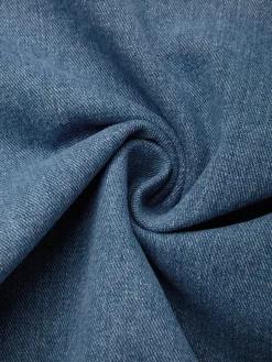 Casual Slit Plain Maxi Denim Skirt