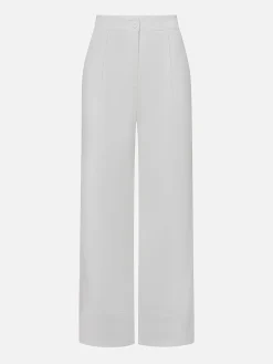 Casual Solid High Waisted H-Line Trousers