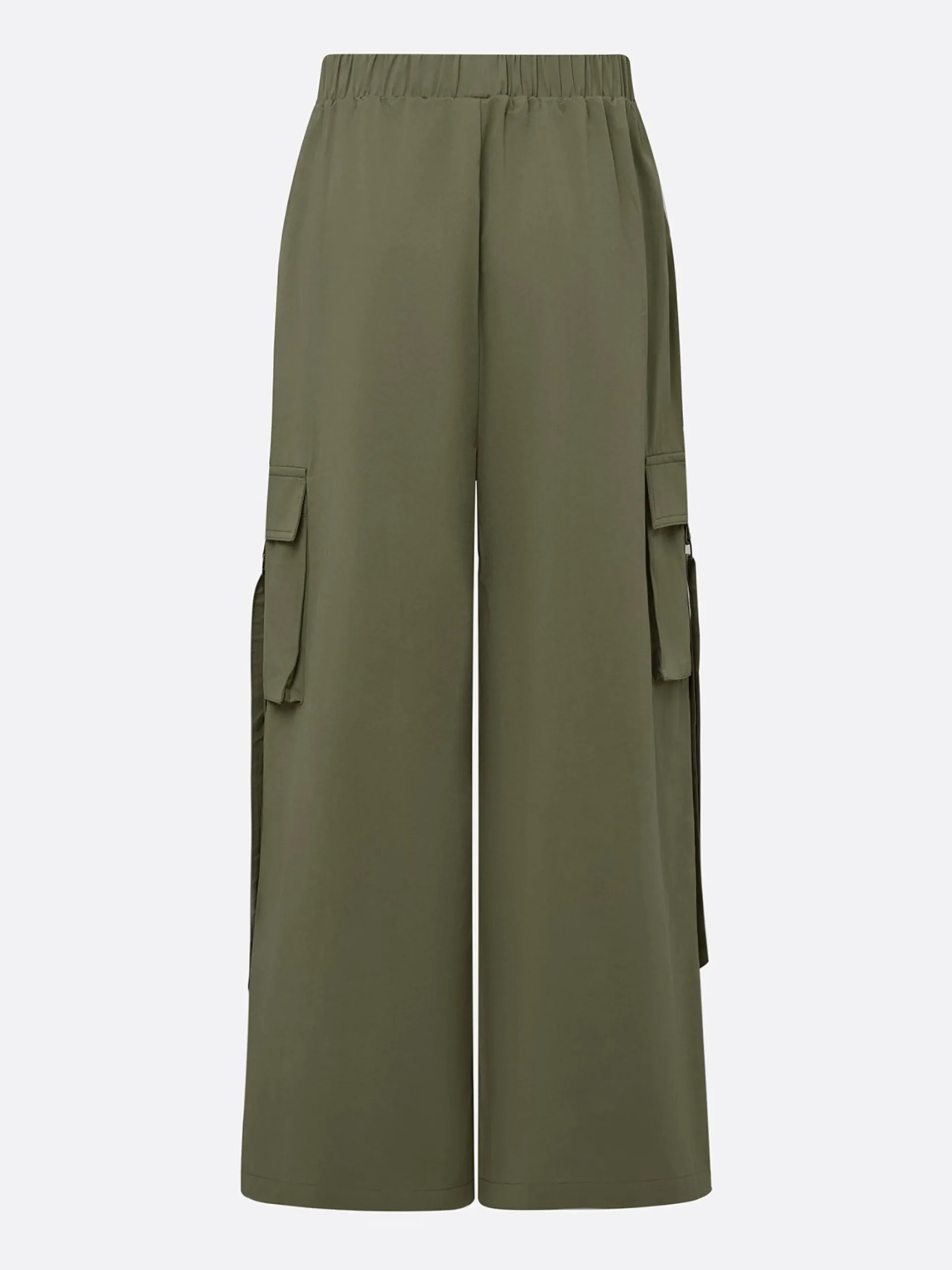 Casual Solid Relaxed Cargo Pants