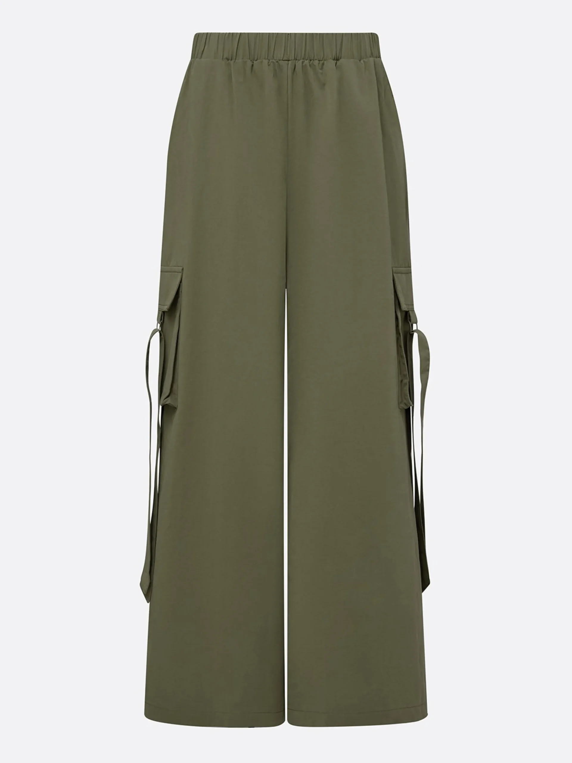 Casual Solid Relaxed Cargo Pants