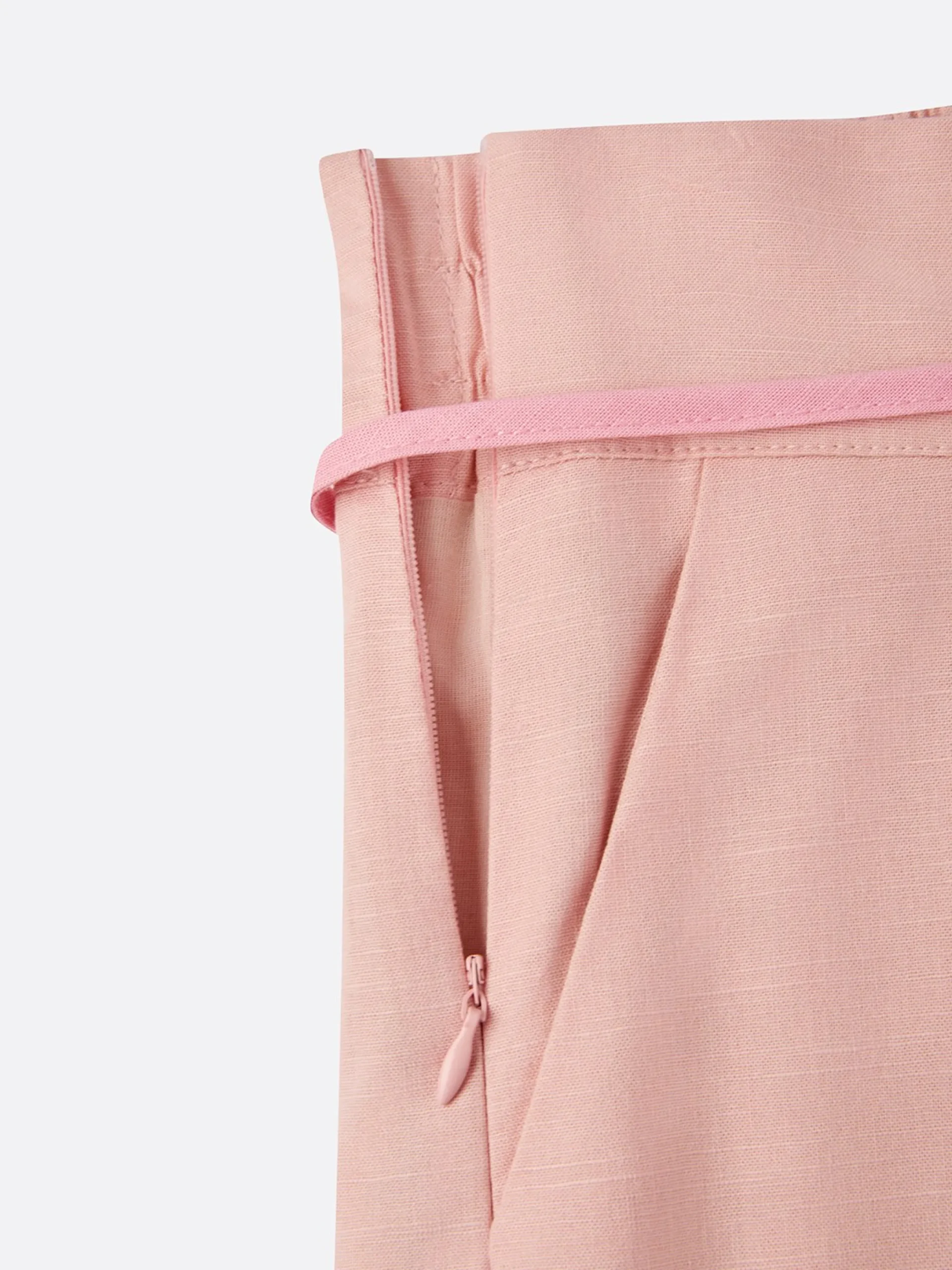 Casual Solid Relaxed Cropped Lace-up Wide Leg Pants