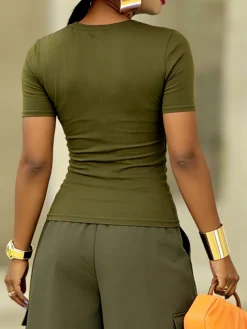 Casual Solid Slim Fit T-Shirt