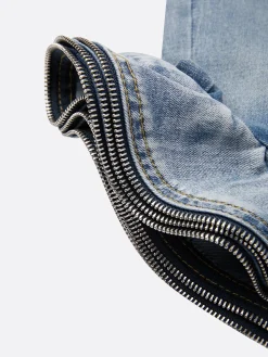 Casual Solid Tailored Denim Shorts