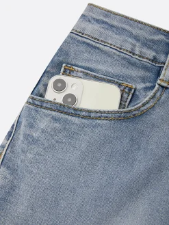 Casual Solid Tailored Denim Shorts