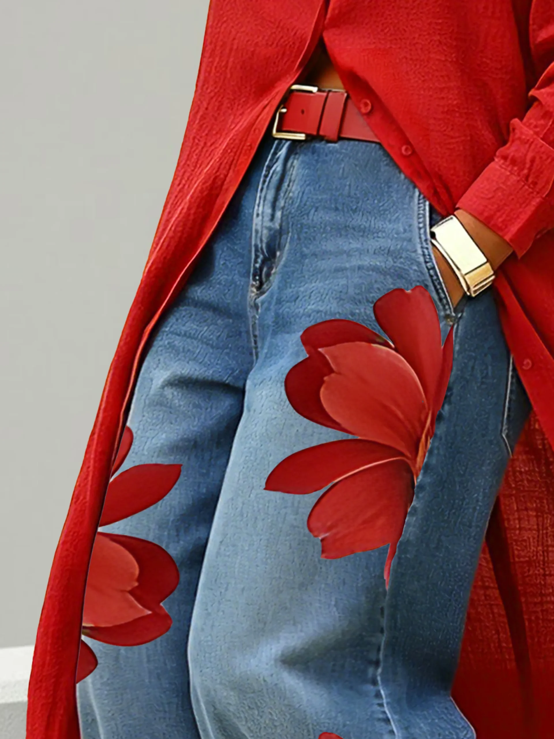 Casual Zipper Loose Bloomers Ankle Pants O-Line Daily Trousers
