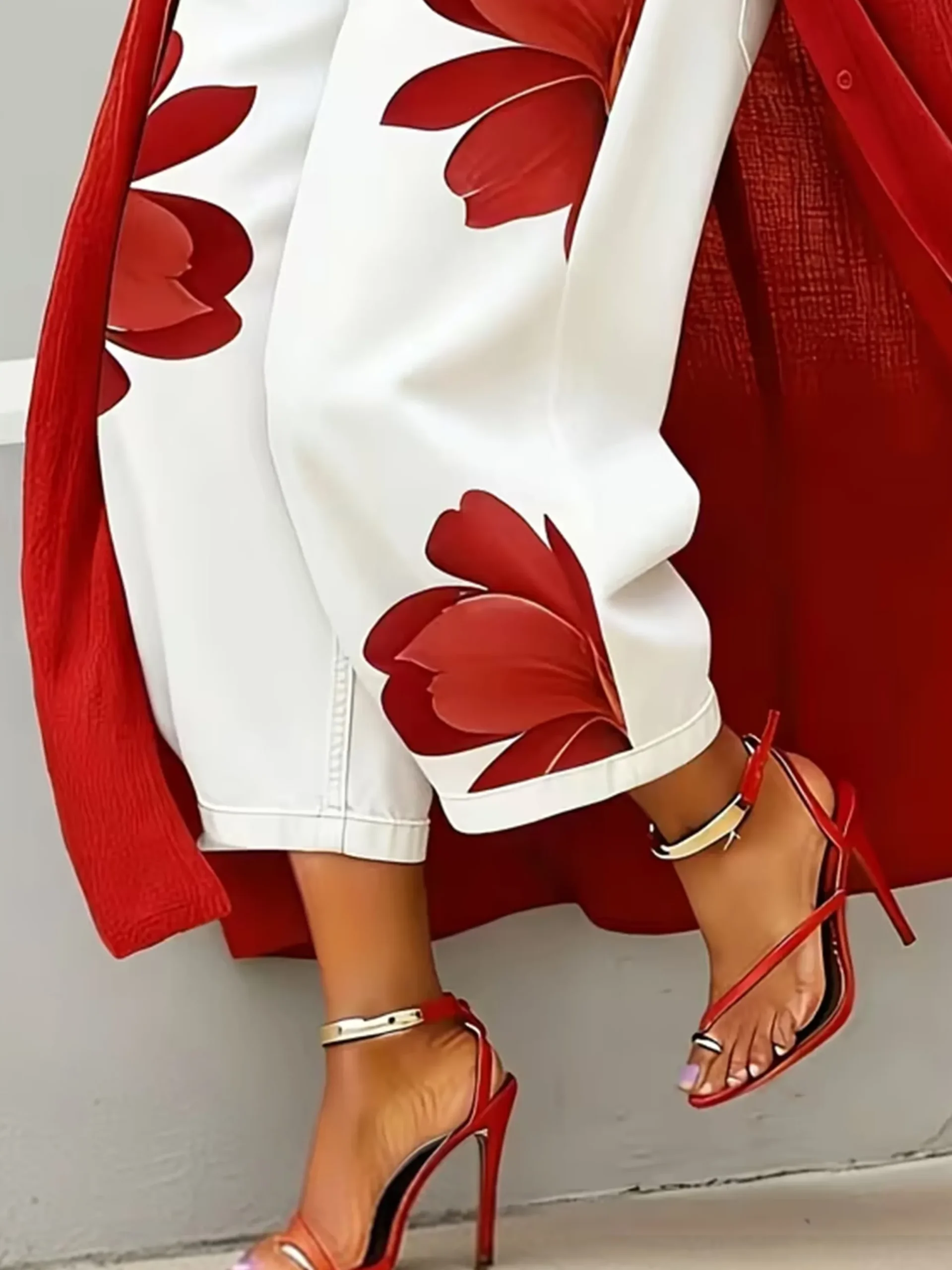 Casual Zipper Loose Bloomers Ankle Pants O-Line Daily Trousers