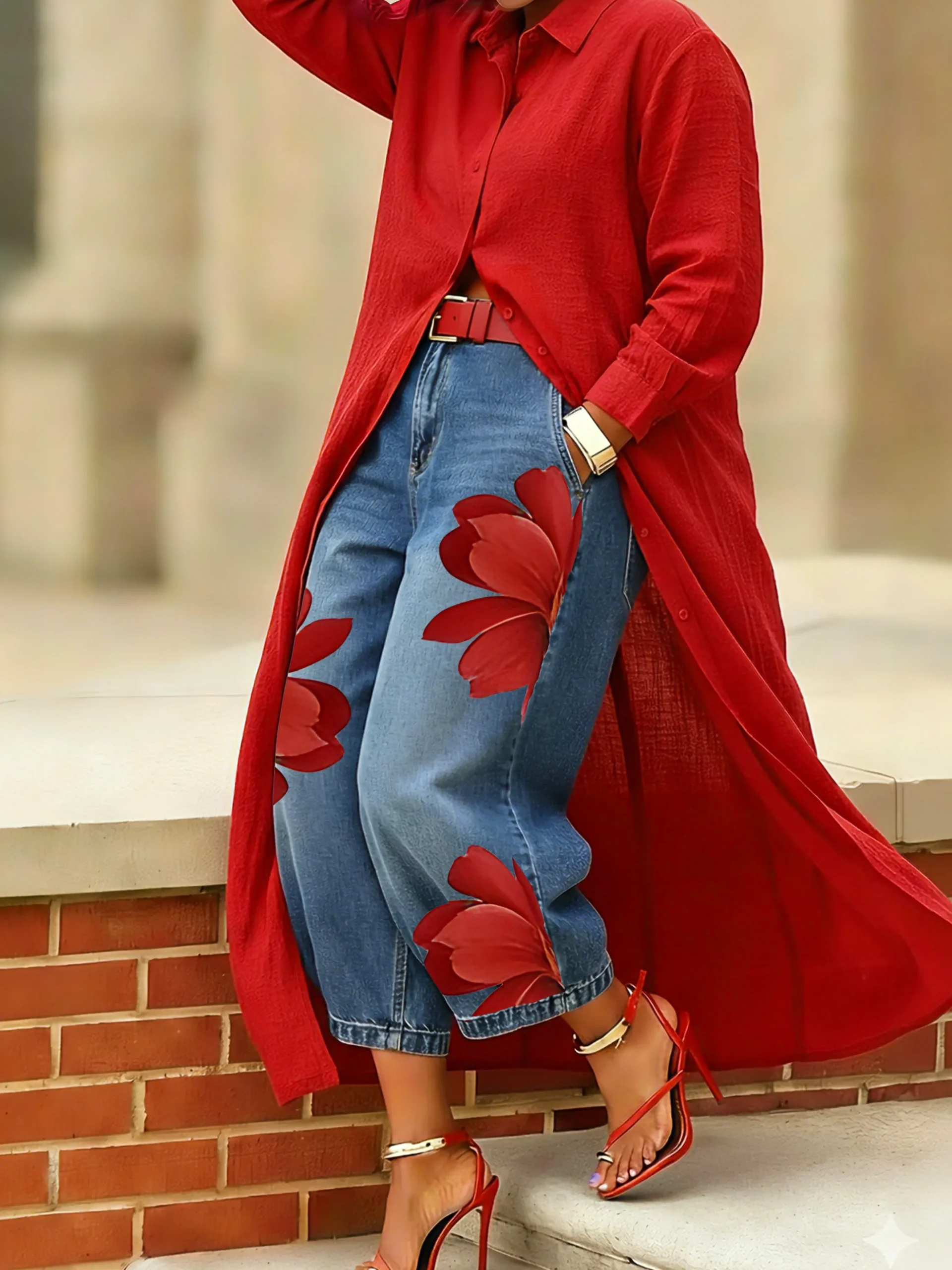 Casual Zipper Loose Bloomers Ankle Pants O-Line Daily Trousers