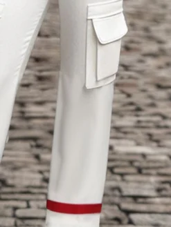 Color Block Urban Cargo Ankle Pants With No Belt