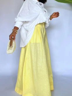 Cotton And Linen Casual Plain Distressing Wide Leg Pants