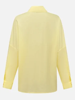 Cotton And Linen Casual Plain Raglan Sleeves Shirt