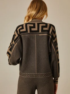 Crew Neck Loose Urban Geometric Sweater