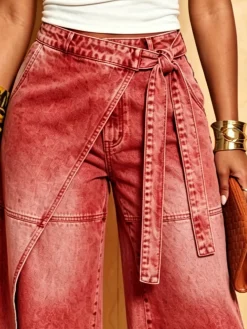 Denim Casual Solid Relaxed Jeans