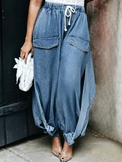 Denim Loose Plain Casual Jeans