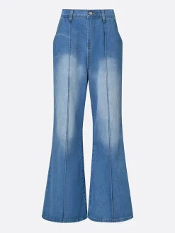 Distressing Loose Casual Plain Jeans